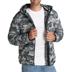 Chaqueta de Invierno Acolchada con Capucha para Hombre, de Lona Estampada, Cálida, Personalizada, de Calidad Competitiva, Resistente al Viento - Product Image 1
