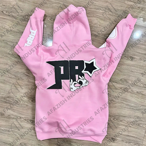 Nueva moda personalizada Chenille bordado pulóver Sudadera con capucha 100% algodón de gran tamaño invierno pulóver Sudadera con capucha poliéster/Material de algodón - Product Image 4