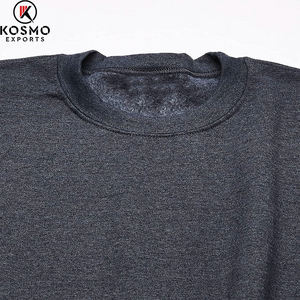 Sudadera con logotipo personalizado de alta calidad, patrón de estampado de moda con capucha en tela de lana de invierno negra lisa sin capucha - Product Image 3