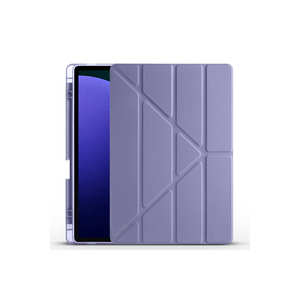 Housse intelligente Netzy pour Samsung Galaxy Tab S9 Plus SAFA, pliable en trois parties avec porte-stylet, en violet, en TPU et cuir PU - Product Image 1