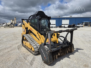 Chargeuse compacte sur chenilles Cat 299D3 XE 110HP d'occasion en bon état, avec tête de broyage CAT HM415C, à vendre - Product Image 6