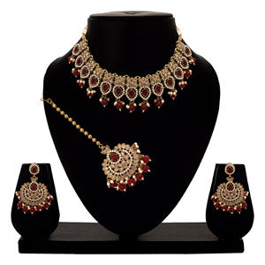 ชุดสร้อยคอโฆษณาไข่มุกย้อนกลับลายดอกไม้หรูหรา - Product Image 1