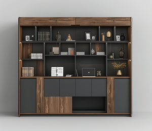 Armoire de rangement de bureau moderne avec bibliothèque et tiroirs pour bureau de direction et bureau à domicile - Product Image 1