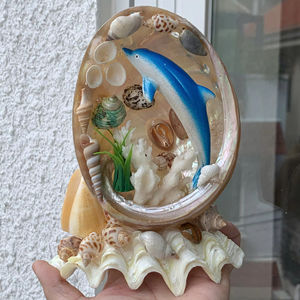 Concha Decorativa de Delfín, Artesanía de Concha Marina Pulida, Regalo - Product Image 1