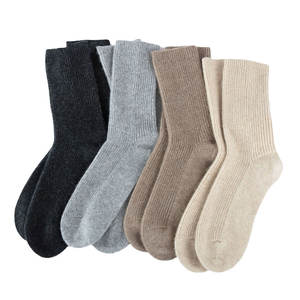 Wholesale Thick Slouch Luxury Socks for Women Ultra Soft Winter Knitted Warm Cozy Lounge Socks Premium Fluffy Wool Blend - Product Image 1