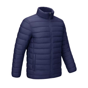 Veste en tissu nylon pour homme, printemps automne, rembourrage complet, légère et douce, col montant, poignets et ourlet extensibles - Product Image 1