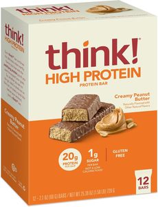 think! Protein <b>Bars</b>, High Protein Snacks, Kosher Friendly, Creamy Peanut Butter, Nutrition <b>Bars</b>, 2.1 Oz per <b>Bar</b>, 12 count - Product Image 2