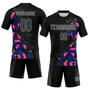 Vente en gros de vêtements de sport pour l'industrie Maillot d'uniforme de volley-ball de forme géométrique noir rose royal personnalisé - Product Image 1