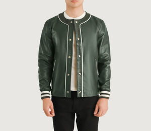 Chaqueta Leatherman Varsity para hombre, nuevo diseño 2025, chaqueta universitaria de béisbol para hombre, chaqueta Varsity hecha a medida de alta calidad - Product Image 1