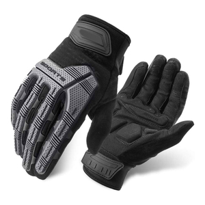 Gants de moto anti-impact avec coque de protection rigide aux jointures, respirants, légers, à doigts complets, équipement de protection pour la conduite - Product Image 1