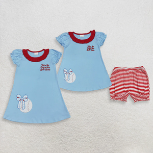 Ensemble de rentrée scolaire pour bébés garçons, chemise bleue à manches courtes avec poches et short - Product Image 3