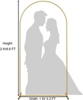 Avec la taille 100x20x200 cm arc de mariage support de fond ballon arqué cadre de support en métal ensemble pour mariage, anniversaire,