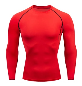 Camiseta de compresión de secado rápido para hombre, protección UV, manga larga, para gimnasio, fitness, surf, natación, ropa deportiva transpirable - Product Image 2