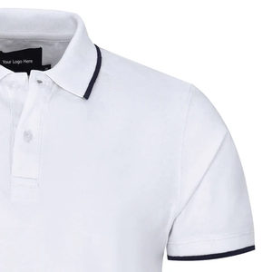 Vente en gros de polo d'équipe de golf pour hommes et femmes, impression personnalisée de logo, perles courtes en coton polyester souple gaufré - Product Image 3