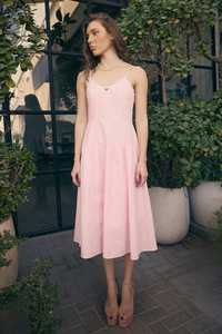 Atractivo precio más bajo Boho mujeres Casual Ladies Maxi vestido 100% algodón Midi -Length con vestido rosa natural para mujeres - Product Image 2