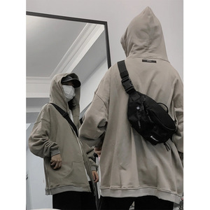 Ropa deportiva personalizada de fábrica para hombre, conjunto de gran tamaño para hombre, capucha de tiburón de alta calidad, sudaderas con capucha y cremallera doble, pantalones de Hip Hop, chándal - Product Image 4