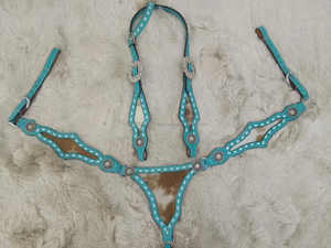 Conjunto de Silla de Montar Occidental de Cuero Genuino con Costuras de Hebilla Personalizables para Equitación - Product Image 6