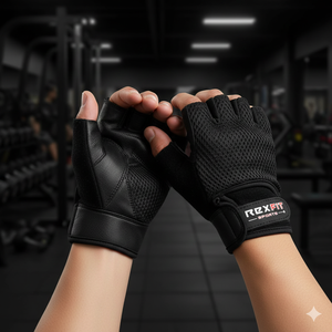 Guantes de Gimnasio de Medio Dedo de Todos los Colores, Talla Grande, con Soporte para Muñeca, Transpirables, Unisex, para Levantamiento de Pesas - Product Image 1