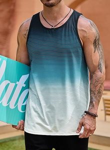 Men sports vest sleeveless gym workout tank top breathable quick dry fitness activewear for running and training - Product Image 4