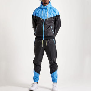 Chándal cortavientos de nailon con cremallera de 2 piezas hecho a medida de alta calidad para servicio OEM para hombre, novedad - Product Image 1