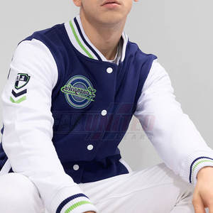 Blouson universitaire confortable pour homme, style lettre, col montant, coupe décontractée, tissu respirant et durable pour l'extérieur, personnalisable - Product Image 6