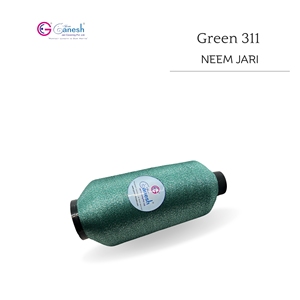 Vert 311 180D Neem Jari Métallique Flora Jari Fil à Broder Haute Ténacité Lurex MS-Type Polyester pour Tricotage et Tissage à la Main - Product Image 2