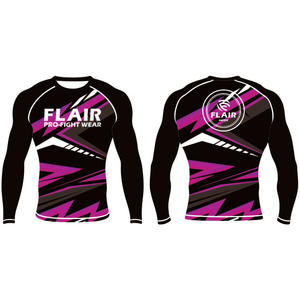 Personnalisé Durable Nylon BJJ Rash Guard Longue Protection UV Anti-UV Compression Chemise Respirant et Confortable - Product Image 1