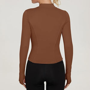 Top de yoga con cremallera ajustada para mujer, ropa deportiva para fitness y gimnasio, ropa deportiva para fitness - Product Image 4