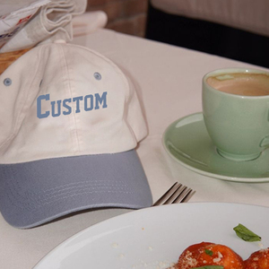 Casquette de baseball unisexe brodée 2 tons bleu blanc style européen, polyester/coton, casquette de plage sportive et formelle à 6 panneaux - Product Image 2