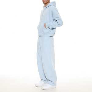 Conjunto Deportivo Personalizado de 450 Gsm de Poliéster/Algodón, Sudadera con Capucha de Corte Regular Informal, Conjunto Deportivo de Otoño de Alta Calidad para Hombre, Traje Deportivo de 2 Piezas - Product Image 5