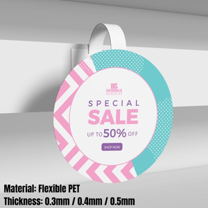 Exhibidor Publicitario Flexible de PET Personalizado, Impresión UV, con Resorte Metálico para Supermercados y Tiendas de Conveniencia - Product Image 1