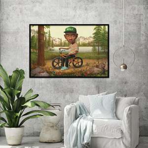 Póster de Diseño Moderno de Tyler, the Creator, Lobo sobre Lienzo con Base de Soporte - Product Image 4