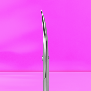 Ciseaux à cuticules professionnels 3Pro, soin des ongles, SP-11-18, pédicure, lame droite et incurvée, céramique, manche en plastique, logo personnalisé - Product Image 1