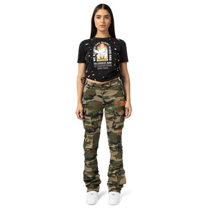 กางเกงคาร์โก้ทรงตรงมี6กระเป๋ากางเกงขาบานสำหรับผู้หญิงแฟชั่นเครื่องแต่งกายแนวสตรีทแบบแฟชั่นสินค้ามาใหม่2025 - Product Image 1