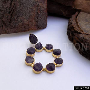 Gold Plated Gemstone Drop and <b>Dangle</b> Statement Design <b>Earrings</b> SKU5781 for <b>Fashion</b> Accessory - Product Image 3