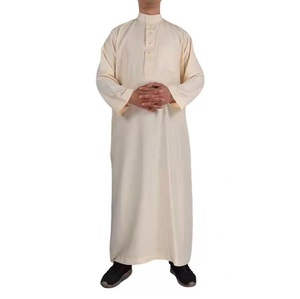 Hombres Thobe musulmán masculino vestido islámico con capucha oración hombres tela árabe saudí islámico vestido para hombres musulmán desgaste Guy Jubbah alta calidad - Product Image 1