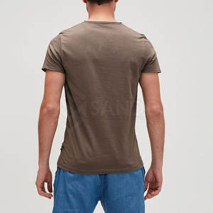 Camiseta de algodón 100% de último estilo para hombre, Camiseta estampada de corte holgado, camiseta personalizada de algodón y poliéster - Product Image 3