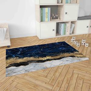Alfombra con Estampado de Mármol Azul Marino: Fácil de Limpiar, Ideal para Decoración del Hogar, Alfombra de Terciopelo - Product Image 3