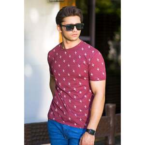 DAKIET 100% Cotton Casual Crew Neck T-Shirt Loose Fit Jersey Street Style Fitness Oversize T-Shirt Solid Pattern Logo 300 Grams - Product Image 1