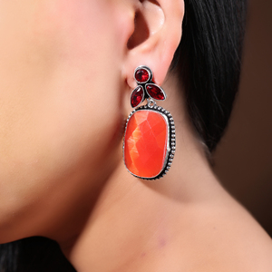 ต่างหูเงินออกซิไดซ์ สไตล์โบฮีเมียน เครื่องประดับโบราณสำหรับผู้หญิง ของขวัญสำหรับเธอ - Product Image 3