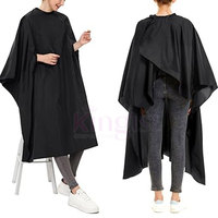 KINGIST KC-710 Cape de coiffure portable en nylon personnalisée avec logo imprimé pour barbiers et usage domestique