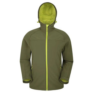 Veste softshell imperméable de haute qualité OEM, fermeture éclair, coupe-vent, décontractée, pour homme, personnalisation du logo, tissu tissé - Product Image 4