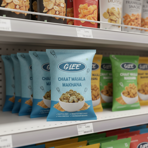 Glee Impex Chaat Masala Makhana, Nueces Asadas con Nitrógeno, Bocadillo Saludable, Picante, Bajo en Grasas - Product Image 3