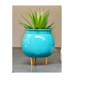 Jardinière en métal artisanale avec finition en émail, jardinière en aluminium, grande taille, jardinière décorative pour jardin - Product Image 6