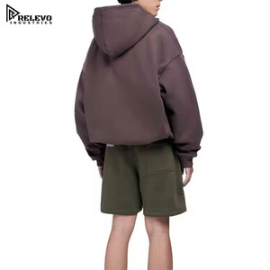 Sweats à capuche à fermeture éclair intégrale pour hommes, 450g, coton lourd, déchiré sur mesure, délavé au soleil, fermeture éclair double, sweat à capuche pour hommes, prix bas - Product Image 3
