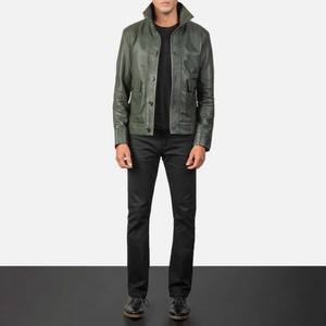Chaqueta de Cuero de Moda para Hombre 2026, Prenda Exterior de Cuero Genuino Premium, Estilo Motero, Ropa Urbana, Venta al Por Mayor - Product Image 3