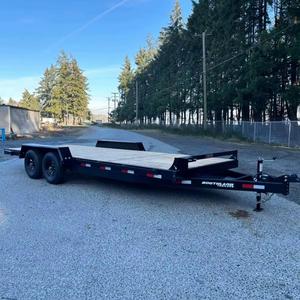 100% High Strength Industrial Flatbed Utility Trailer 3 Axle Semi Trailer 14000kg Payload 7x14 Size Austria Fast Delivery - Product Image 6