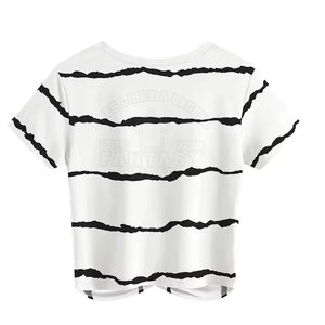 คอลเลคชั่นฤดูร้อน เสื้อครอปท็อปผู้หญิง สไตล์เรียบง่าย ผ้าระบายอากาศ สำหรับผู้หญิง สีตามสั่ง - Product Image 6