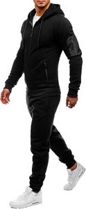 Wholesale Customized 100% Cotton Men's Winter Sports Tracksuit Zip <b>Hoodie</b> Sweat Jacket Jogging Trousers Plus Size <b>Running</b> Gear - Product Image 3