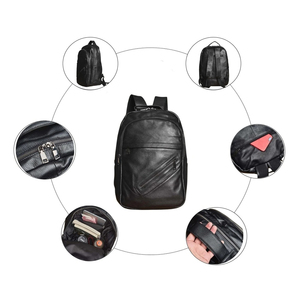 กระเป๋าเป้หนังสำหรับผู้ชายกันขโมย2025เป็นมิตรกับสิ่งแวดล้อมสินค้าแฟชั่นยอดนิยมสำหรับใช้ประจำวันพร้อมซิปปิด - Product Image 6